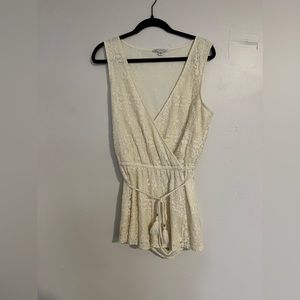 Ivory Lace Romper